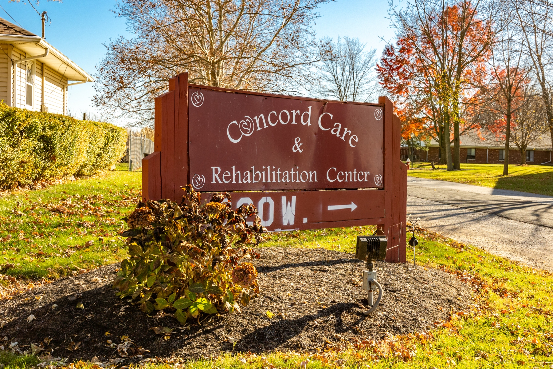 Concord Care Center of Sandusky welcome sign
